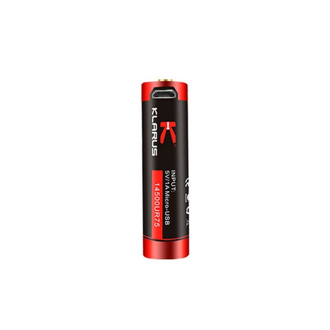 Batterie Klarus 14500UR75 Li-ion 750mAh rechargeable Micro USB